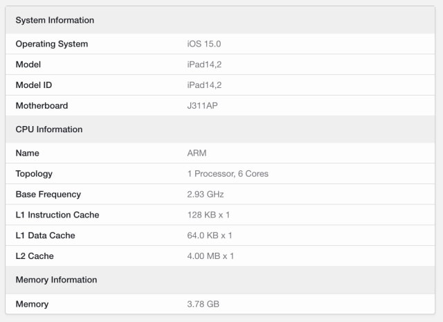 Benchmarks Reveal New iPad Mini Has Downclocked A15 Processor