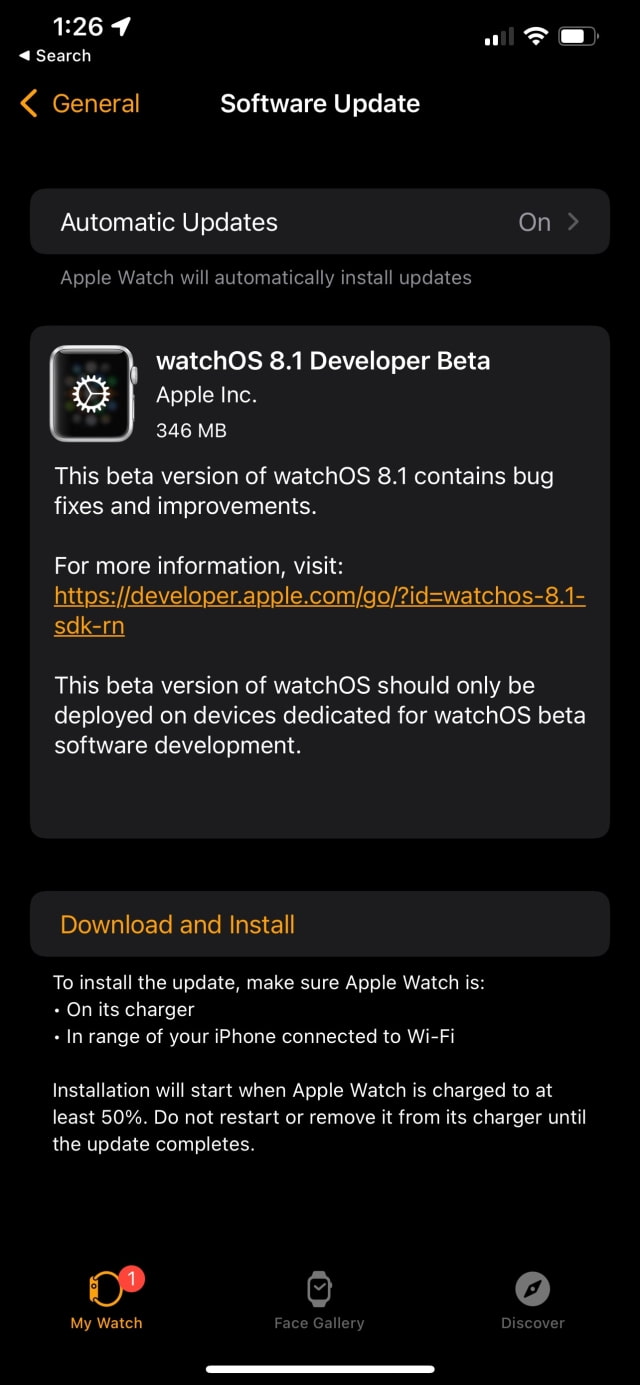 Apple Seeds watchOS 8.1 Beta to Developers [Download]