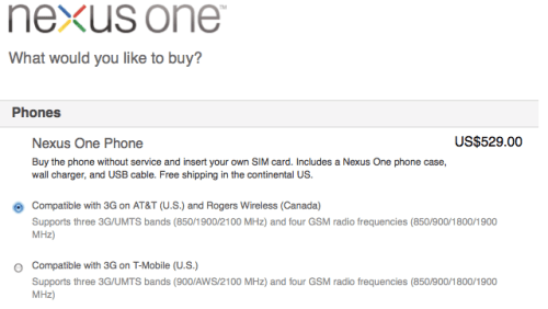 Nexus One Now Compatible With AT&amp;T, Rogers