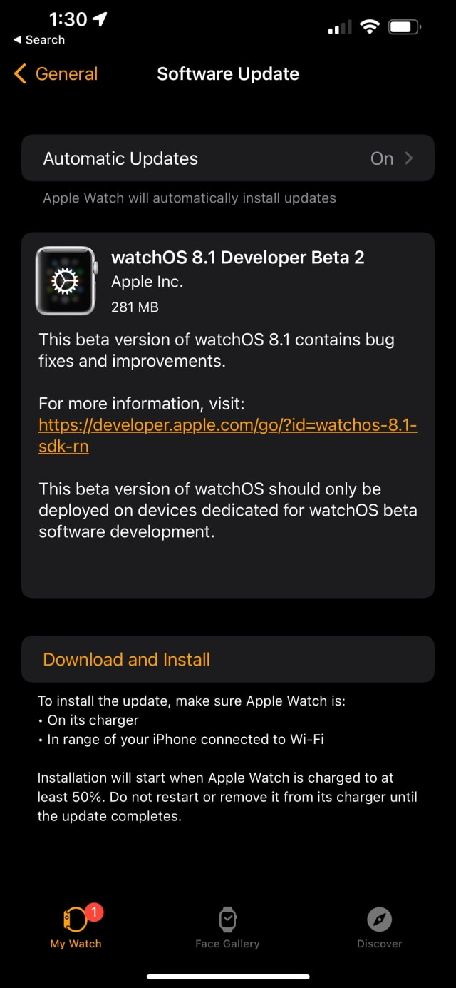 Apple Seeds watchOS 8.1 Beta 2 to Developers [Download]