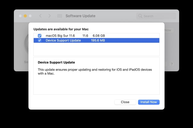Apple Releases Device Support Update for macOS Big Sur
