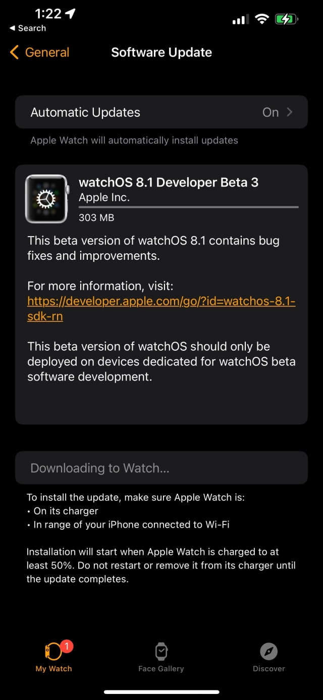 Apple Seeds watchOS 8.1 Beta 3 to Developers [Download]
