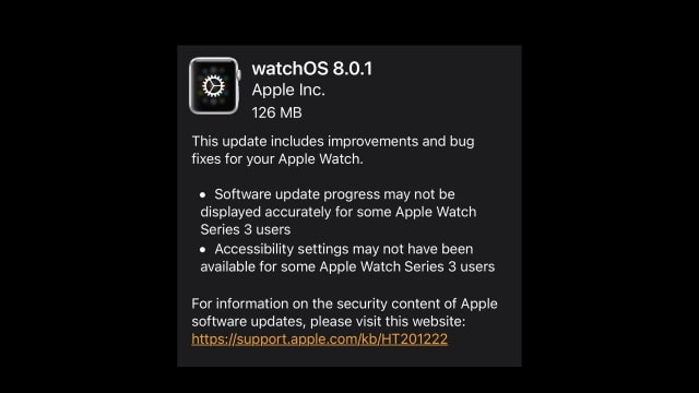 Apple Releases watchOS 8.0.1 for Apple Watch [Download]