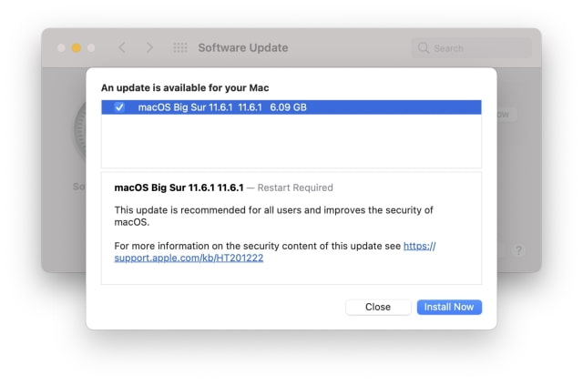 Apple Releases macOS Big Sur 11.6.1 [Download]