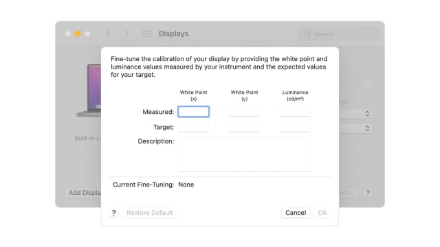 Instructions on Fine-tuning Calibration of New MacBook Pro Display