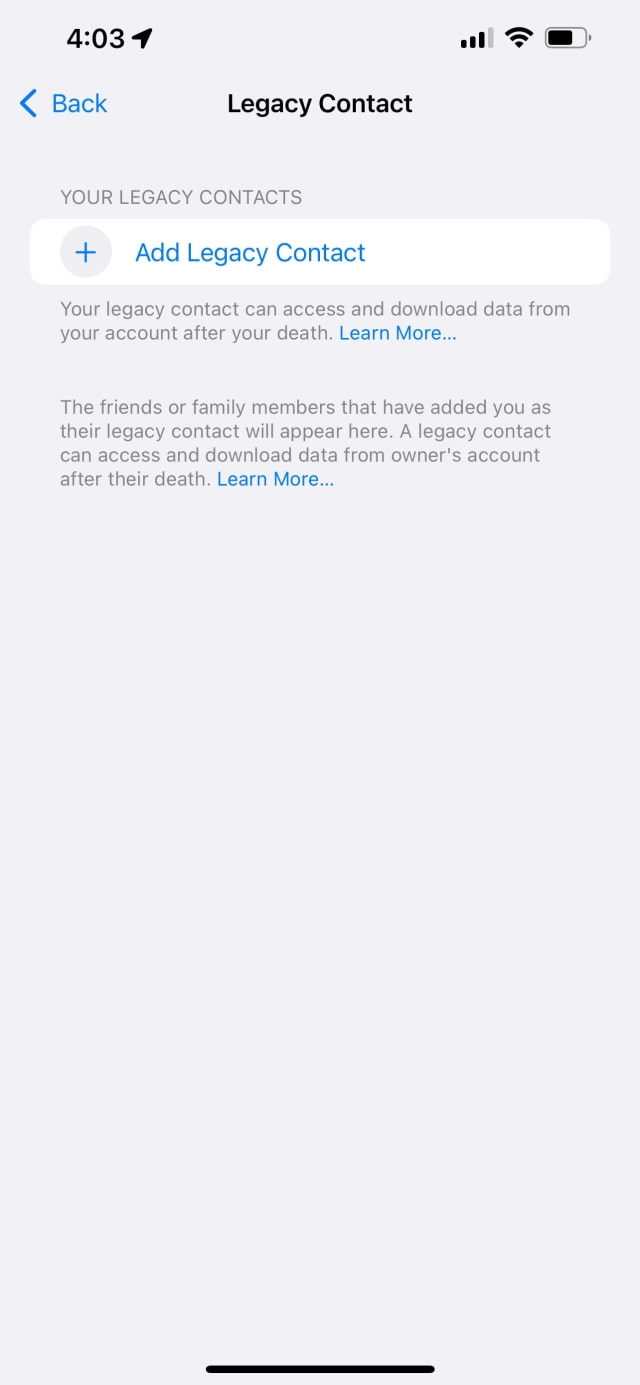 iOS 15.2 Beta 2 Lets You Assign &#039;Legacy Contact&#039; That Can Access Data From Your Account After Your Death