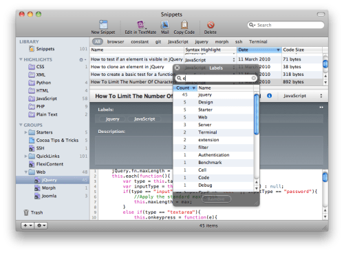 Snippets Stores Your Valuable Pieces of Code for Reuse