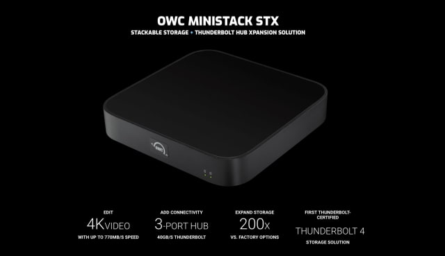 OWC Announces miniStack STX Thunderbolt 4 Storage Expansion Hub for Mac mini