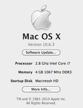 Apple Accidentally Seeds User a Pre-Release of Mac OS X 10.6.3