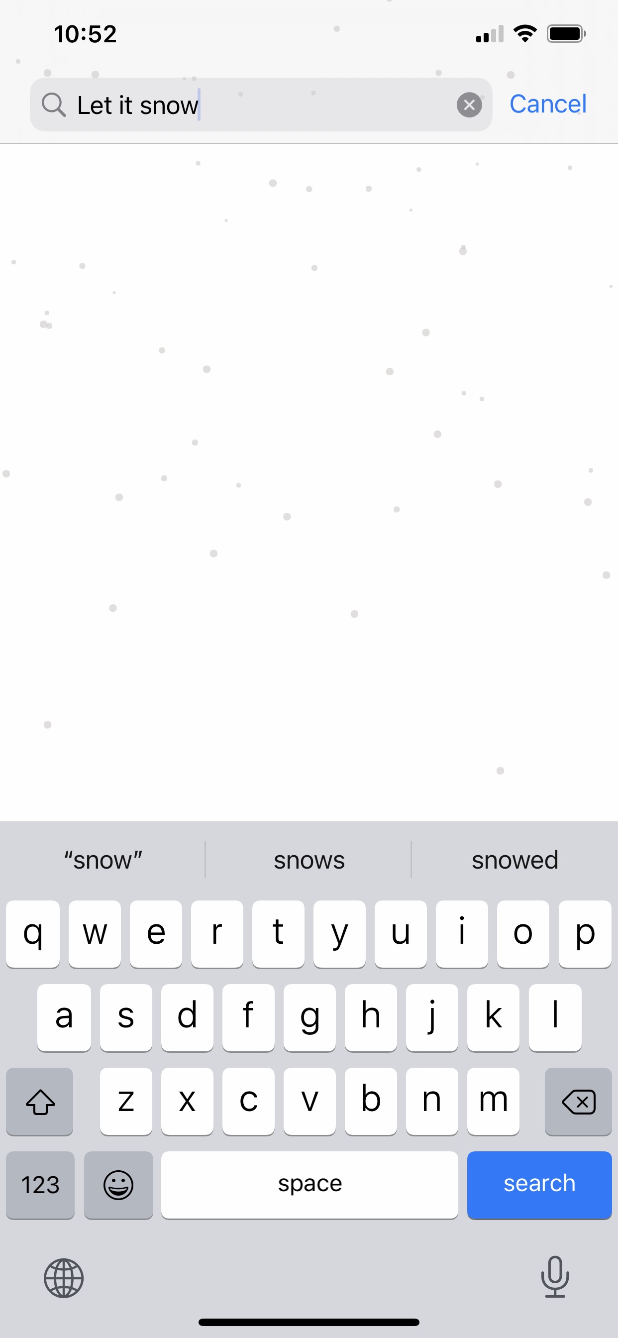 Apple Adds 'Let It Snow' Easter Egg to Apple Store App