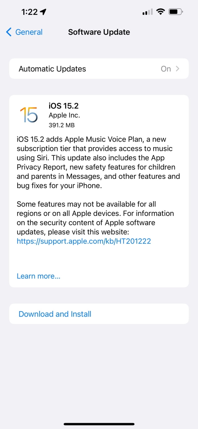Apple Seeds iOS 15.2 RC 2 to Developers [Download]