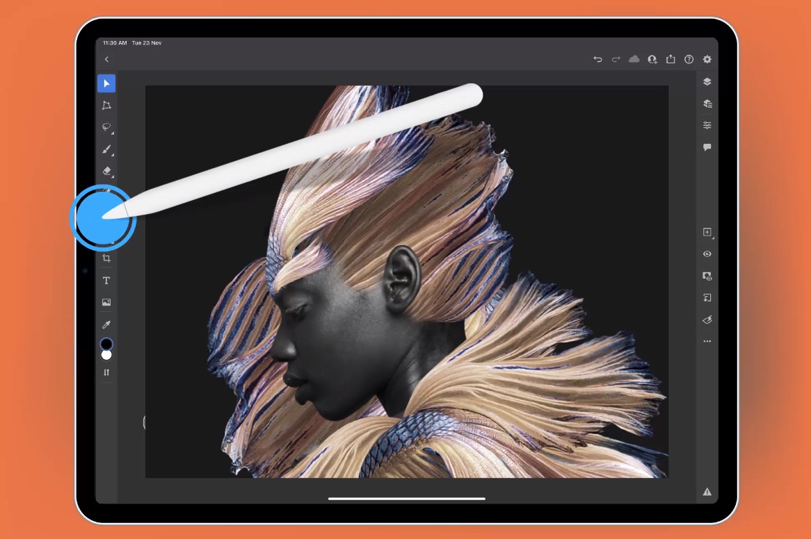 Adobe Photoshop for iPad Updated With Smudge and Sponge Tools