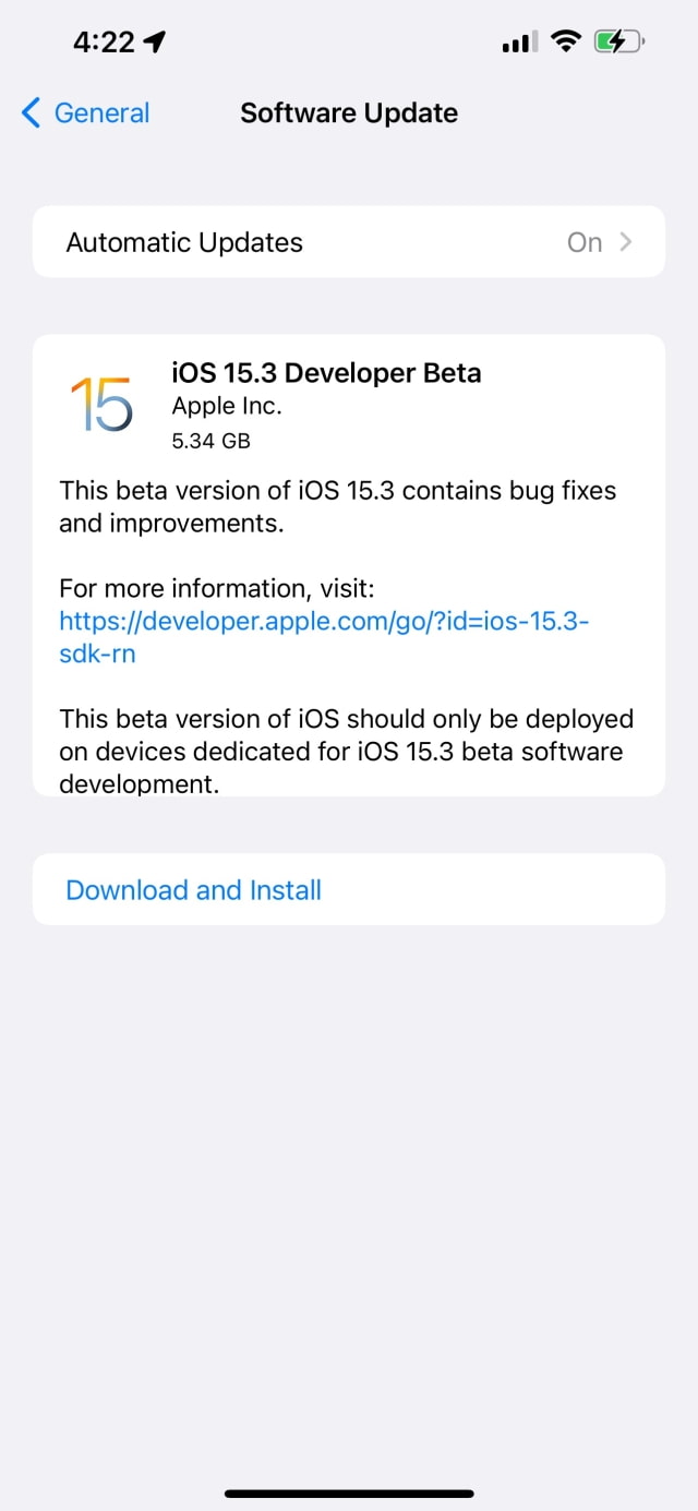 Apple Releases iOS 15.3 Beta 1 and iPadOS 15.3 Beta 1 [Download]