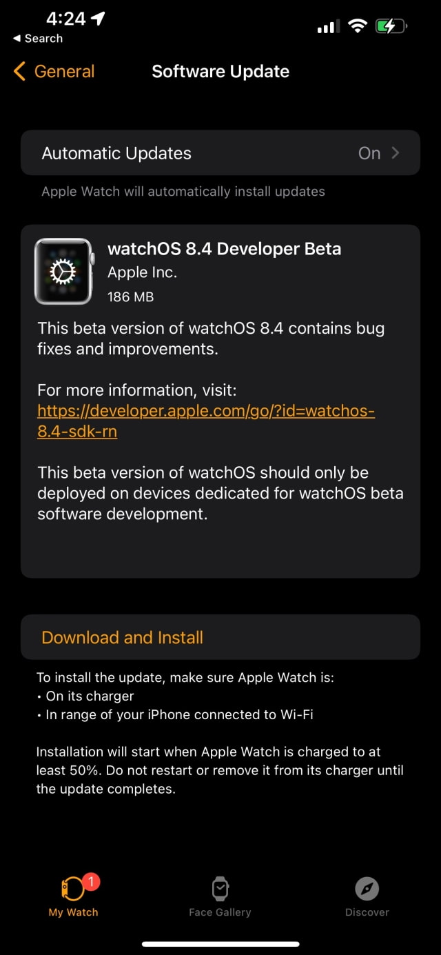 Apple Seeds watchOS 8.4 Beta to Developers [Download]