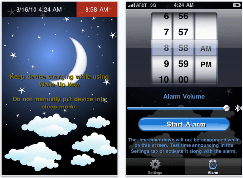 Alarm Clock App Announces Time When Asked