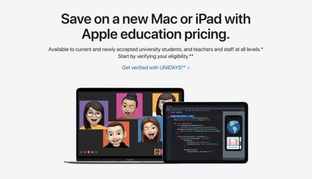 Apple&#039;s US Education Store Now Requires UNiDAYS Verification, Introduces Product Limits