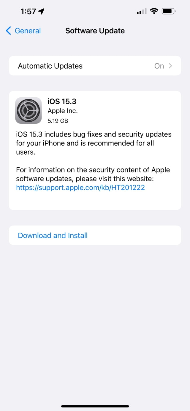 Apple Releases iOS 15.3 RC and iPadOS 15.3 RC [Download]