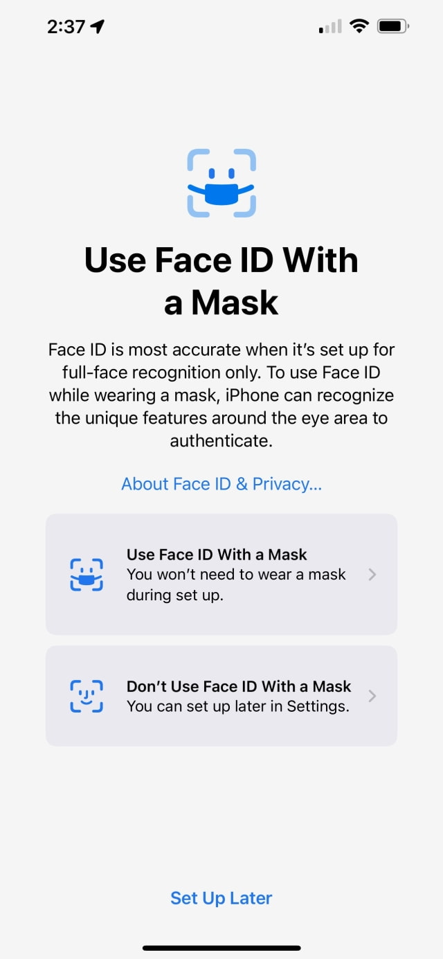 iOS 15.4 Beta Lets You Use Face ID With a Mask