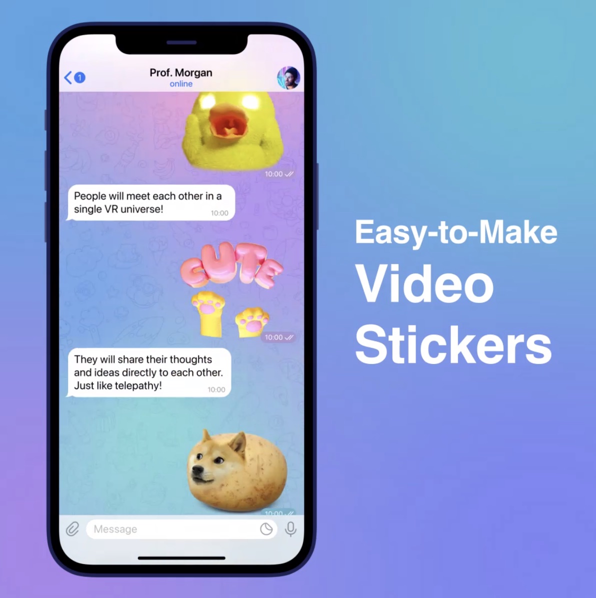 Telegram Messenger Gets Video Stickers, Better Reactions, More