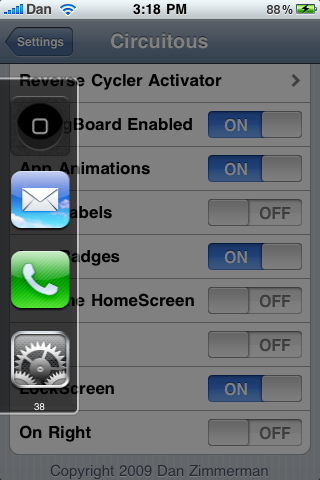 Circuitous iPhone App Switcher Improves GUI, Animation