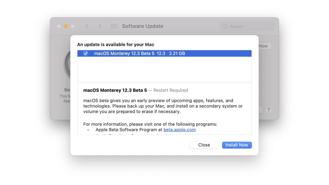 Apple Releases macOS Monterey 12.3 Beta 5 [Download]
