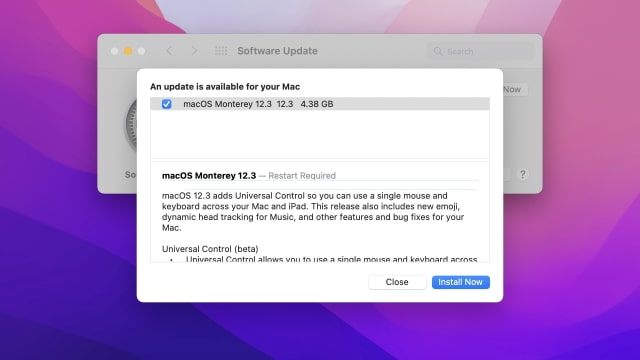 Apple Releases macOS Monterey 12.3 With Universal Control [Download]