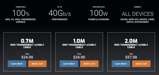 OWC&#039;s New Thunderbolt 4 USB-C Cable is Way Cheaper Than Apple&#039;s