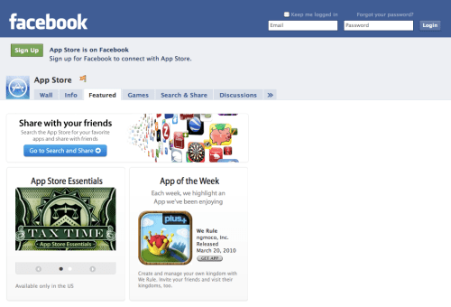 Kini Anda Dapat Mengakses App Store dari Facebook