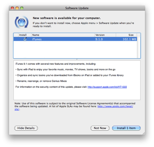 Apple Releases iTunes 9.1 Ahead of iPad Launch