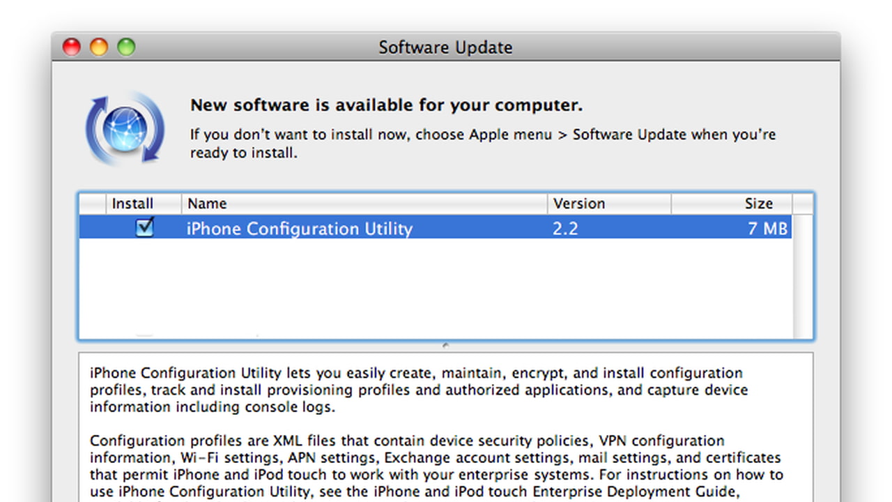 Iphone configuration utility for mac os mojave Iphone configuration utility for mac os mojave