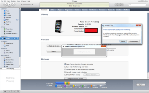 iTunes 9.1 Breaks BlackRa1n Tethered Jailbreak?