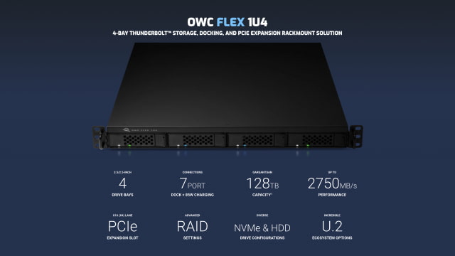 OWC Unveils &#039;Flex 1U4&#039; 4-Bay Thunderbolt Rackmount Storage and Docking Solution