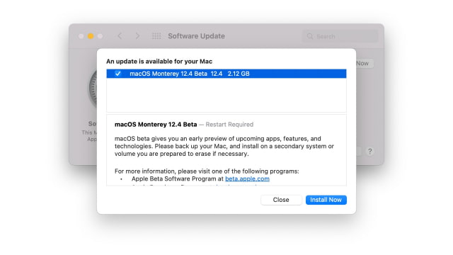 Apple Releases macOS Monterey 12.4 Beta [Download]