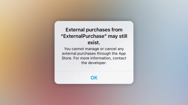 iOS 15.5 Beta Warns Users of Possible External Purchases for Apps With External Link Entitlement