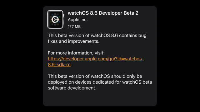 Apple Seeds watchOS 8.6 Beta 2 to Developers [Download]