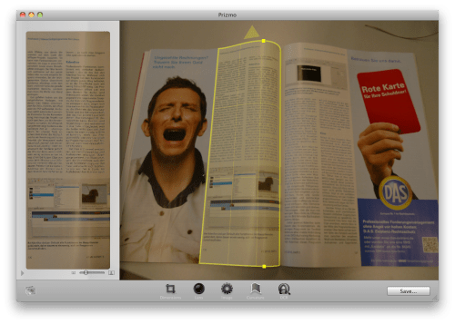 Camera Tethering and Page Curvature Flattening