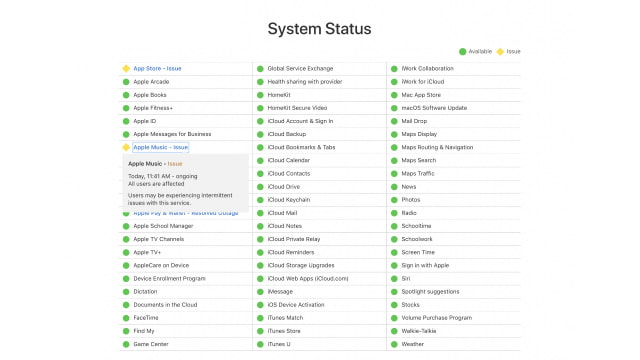 Apple Confirms Outage Affecting App Store, Apple Music