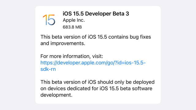 Apple Releases iOS 15.5 Beta 3 and iPadOS 15.5 Beta 3 to Developers [Download]