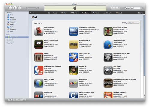 The iPad App Store Goes Live