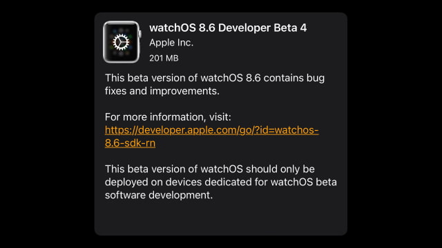 Apple Seeds watchOS 8.6 Beta 4 to Developers [Download]