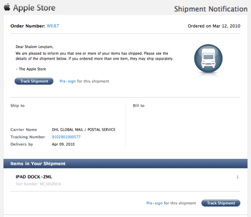 Apple Starts Shipping iPad Docks