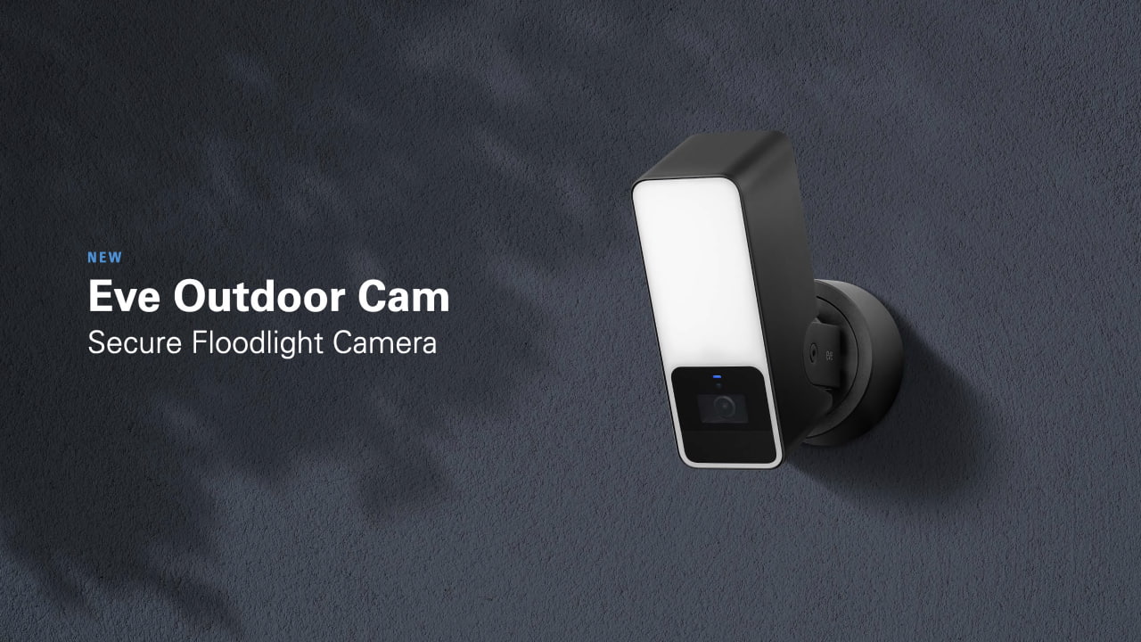 Eve Outdoor Cam (White Edition) - Secure floodlight camera with Apple  HomeKit Secure Video technology 