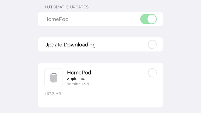 Apple Releases HomePod Software 15.5.1 to Fix Issue That Could Cause Music to Stop Playing
