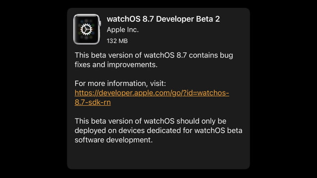 Apple Seeds watchOS 8.7 Beta 2 to Developers [Download]