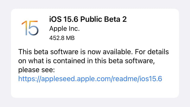 Apple Releases iOS 15.6 Public Beta 2 and iPadOS 15.6 Public Beta 2 [Download]