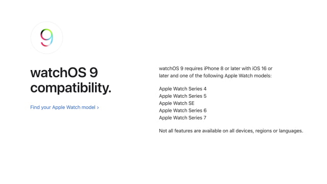 WatchOS 9 Compatibility