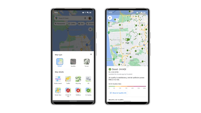 Google Maps App Gets Air Quality Layer