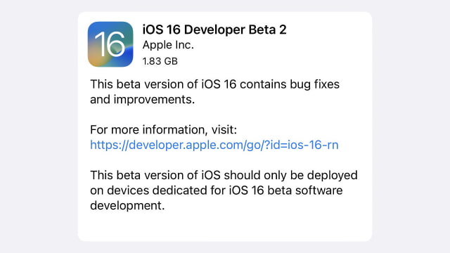Apple Releases iOS 16 Beta 2 and iPadOS 16 Beta 2 [Download]