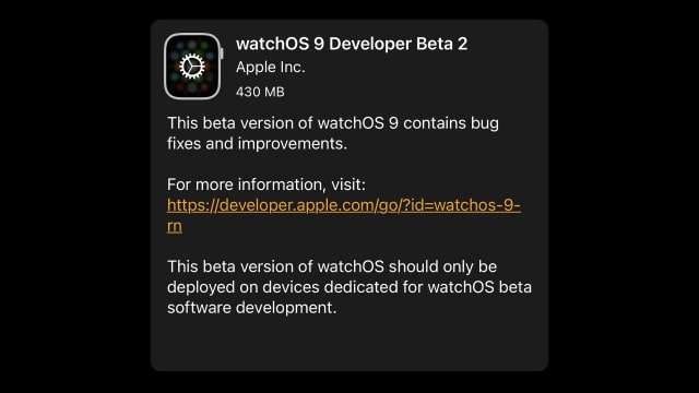 Apple Seeds watchOS 9 Beta 2 to Developers [Download]