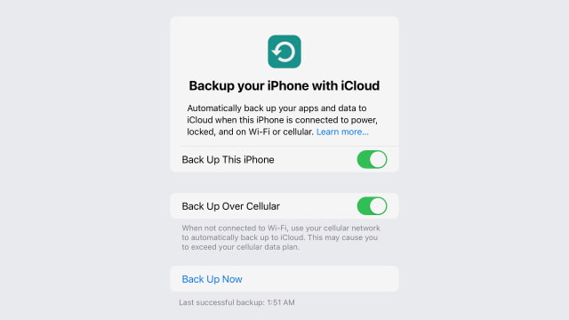 iOS 16 Beta 2 Lets You Backup to iCloud Over LTE